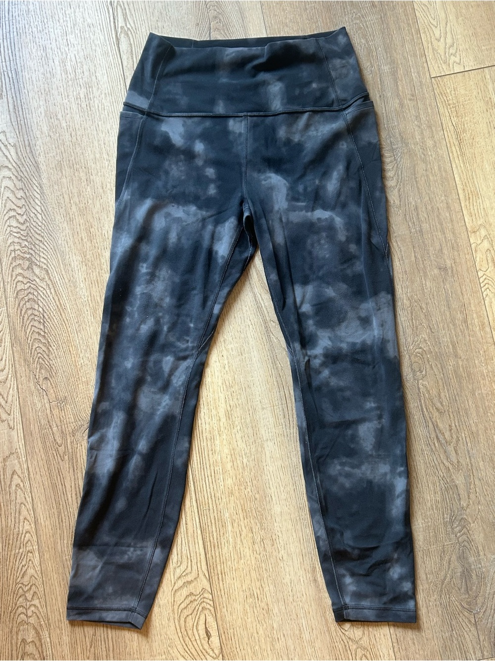 CRZ YOGA Butterluxe Black Tie-Dye High-Waist Leggings